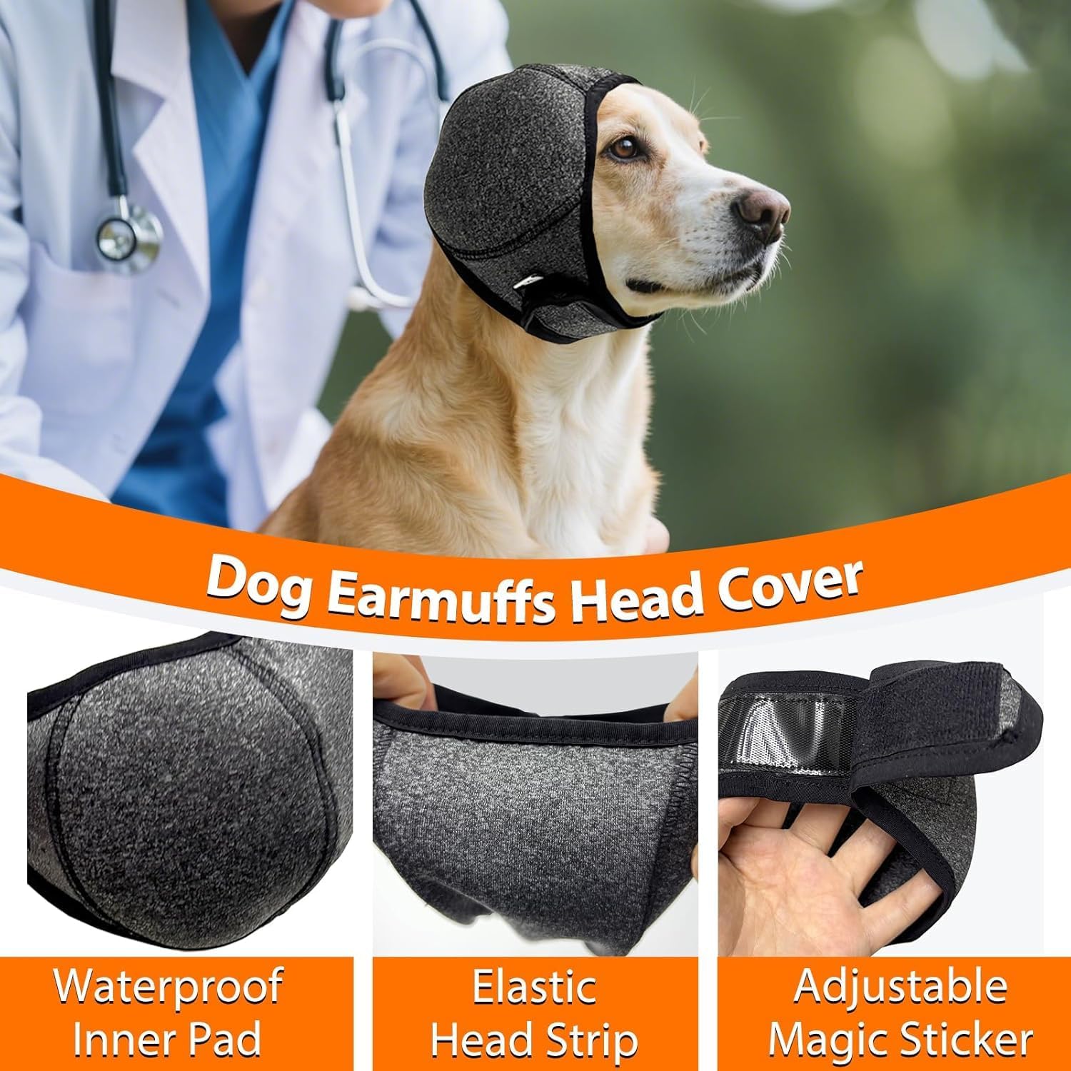 Dog Calming Hoodie Ear Wraps for Dogs